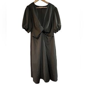 Eloquii Midi V-Neck Dress - Womens Size 20 - Black